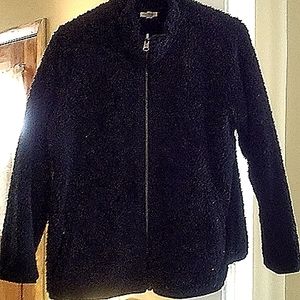 Sonoma black faux fur jacket size petite XL Strive for comfort roomy and warm